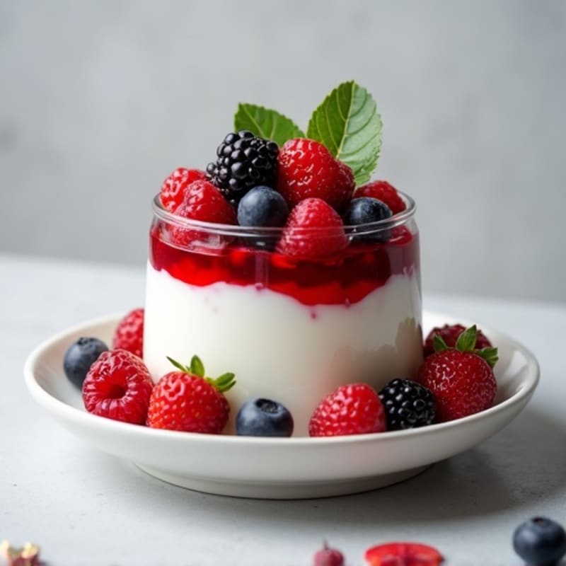 Greek Yogurt Protein Parfait with Mixed Berries