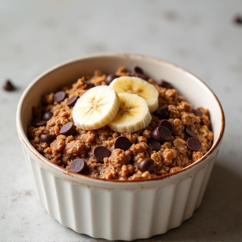 Baked Chocolate Chip Protein Oatmeal