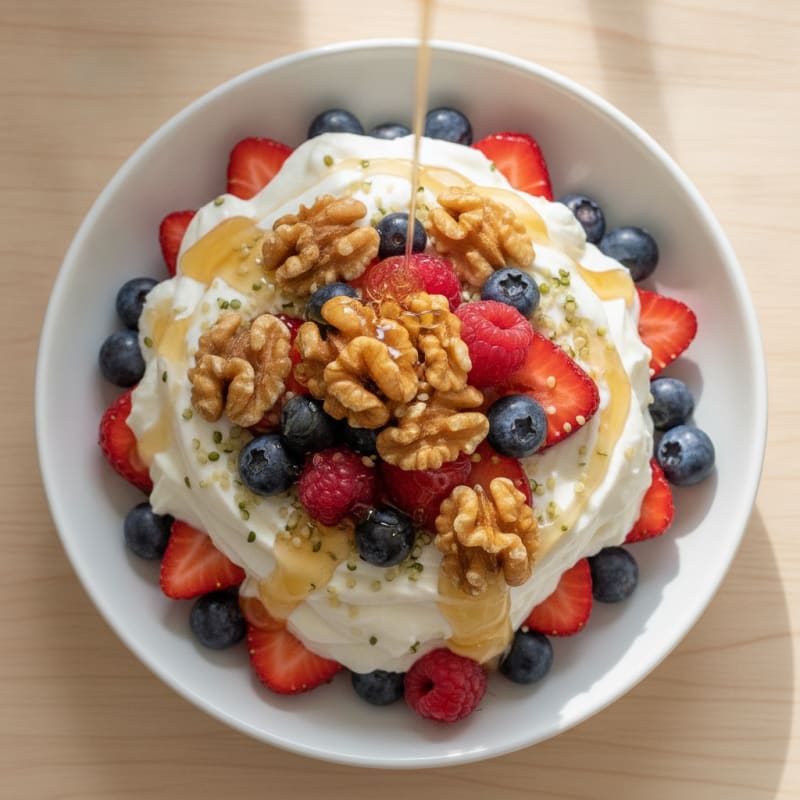 Creamy Greek Yogurt and Mixed Berry Protein Parfait