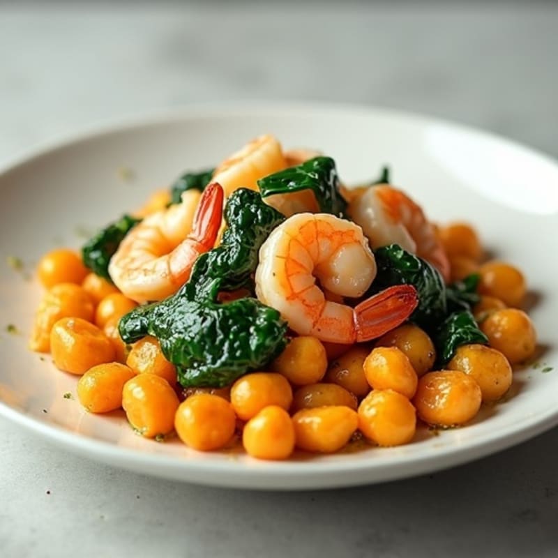 Creamy Sweet Potato Gnocchi with Sautéed Spinach