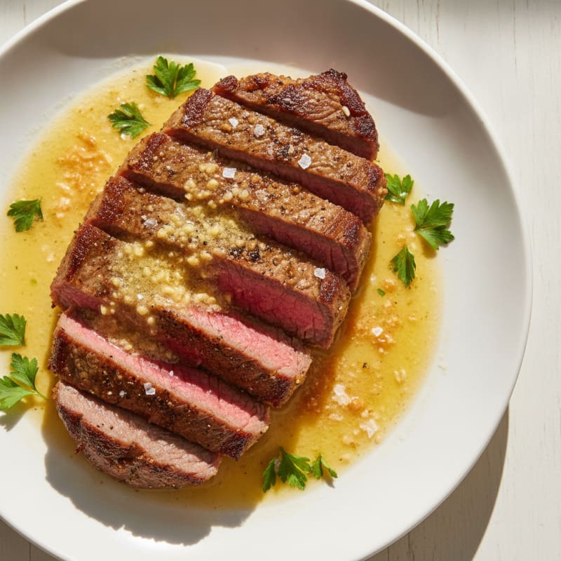 Pan-Seared Steak with Garlic Butter