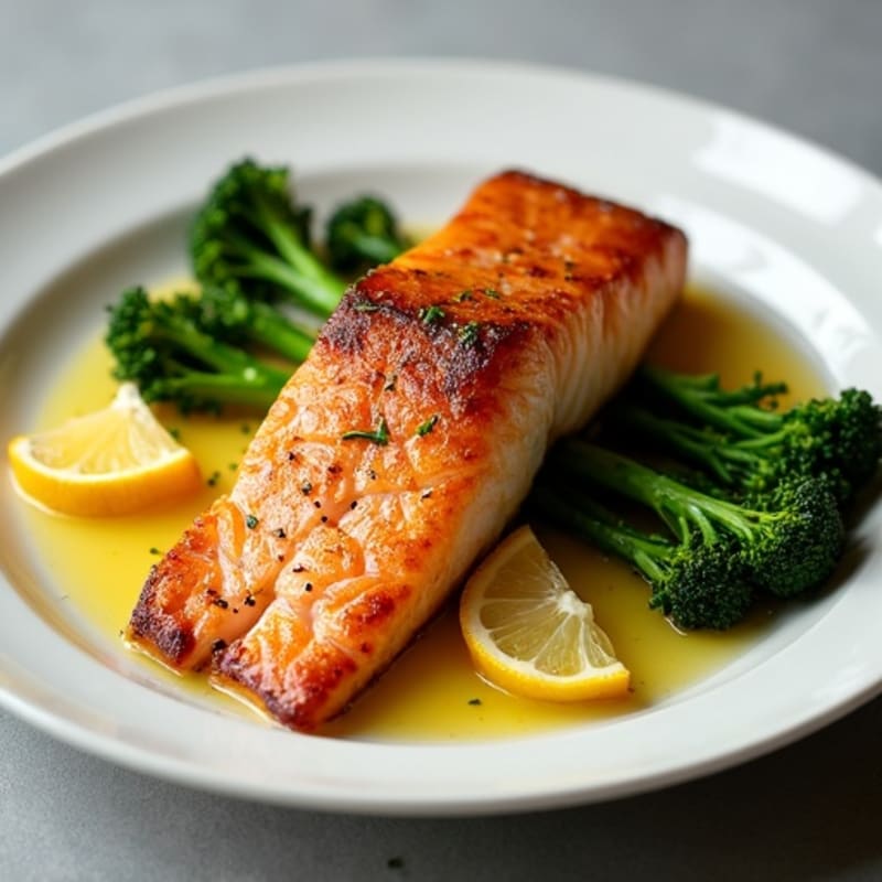 Crispy Skin Salmon with Roasted Broccolini