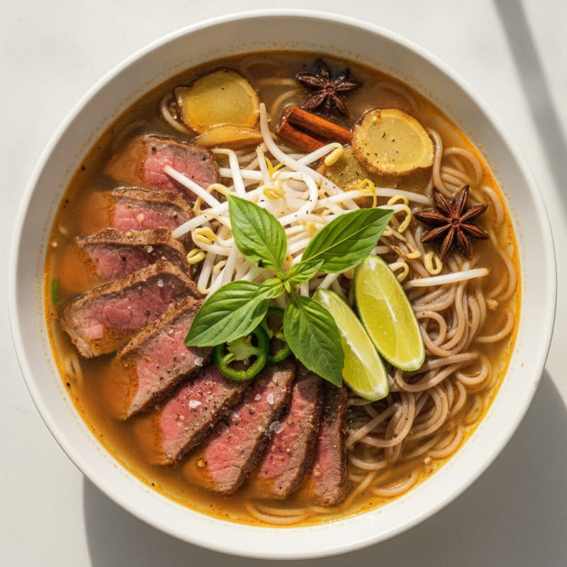 Vietnamese Beef Pho Noodle Soup