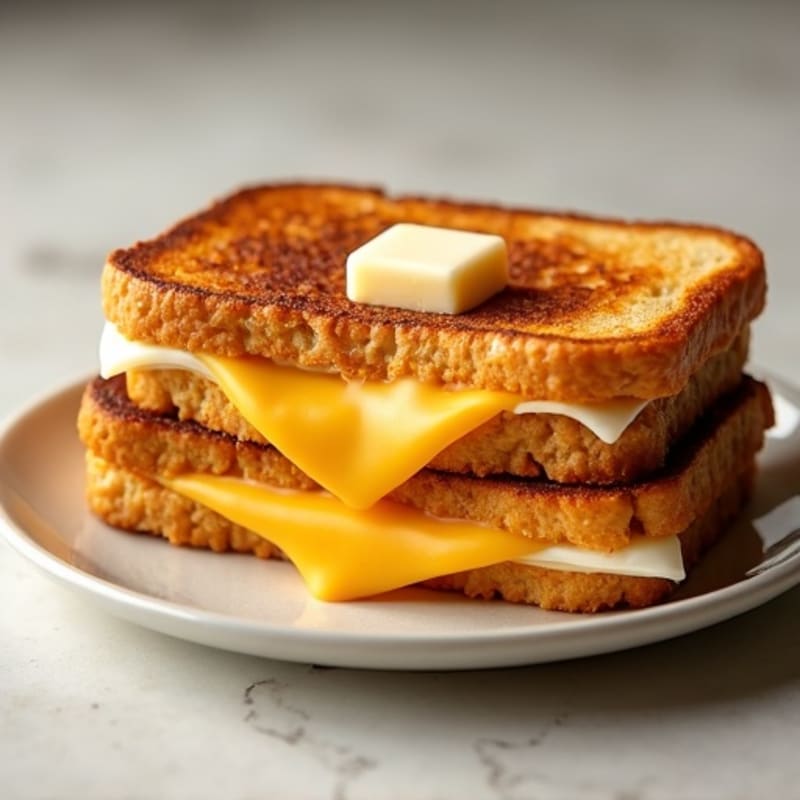 Crispy Sourdough Triple Cheese Melt