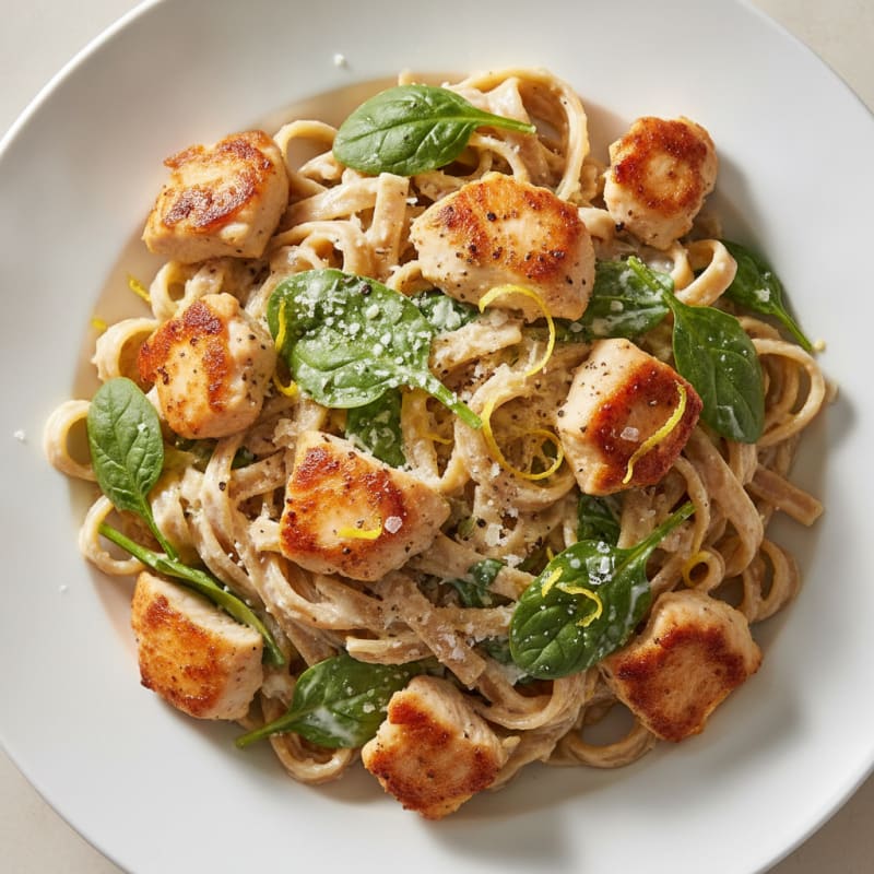 Lemon-Herb Chicken Fettuccine Alfredo