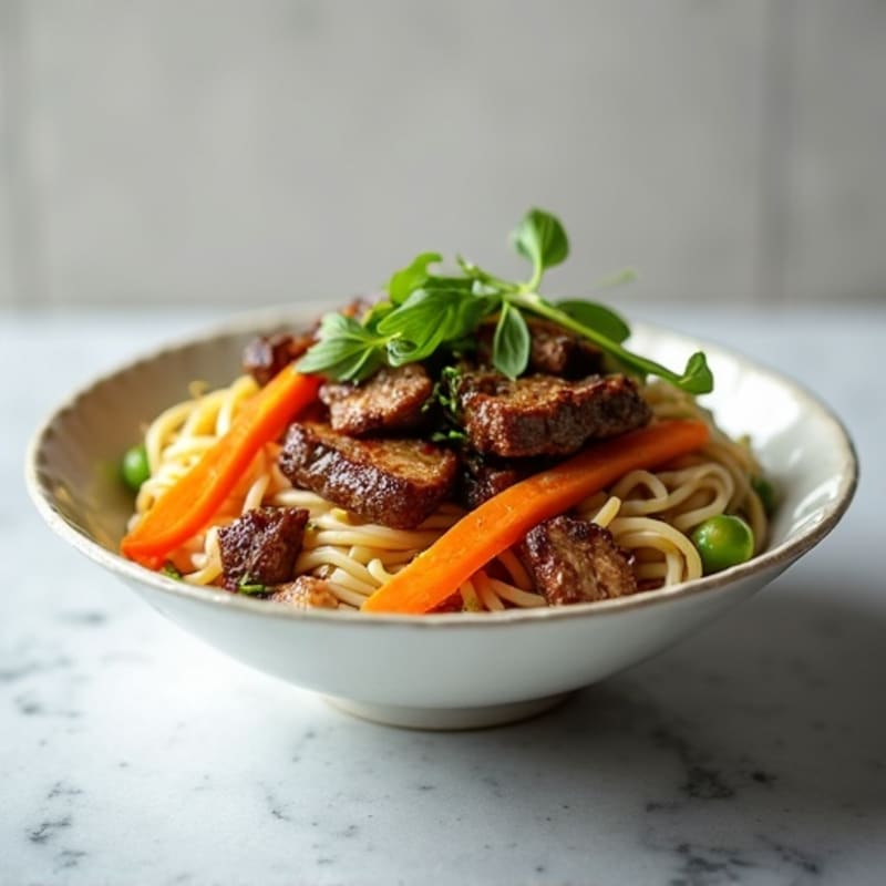 Ginger-Lemongrass Beef Noodle Bowl