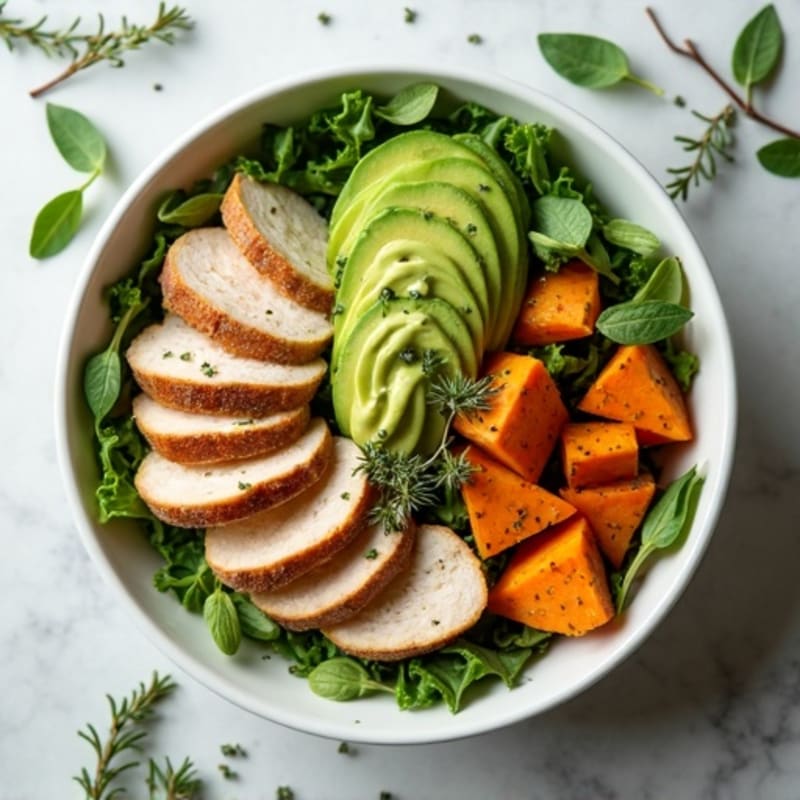 Herb-Roasted Turkey Power Bowl with Sweet Potato