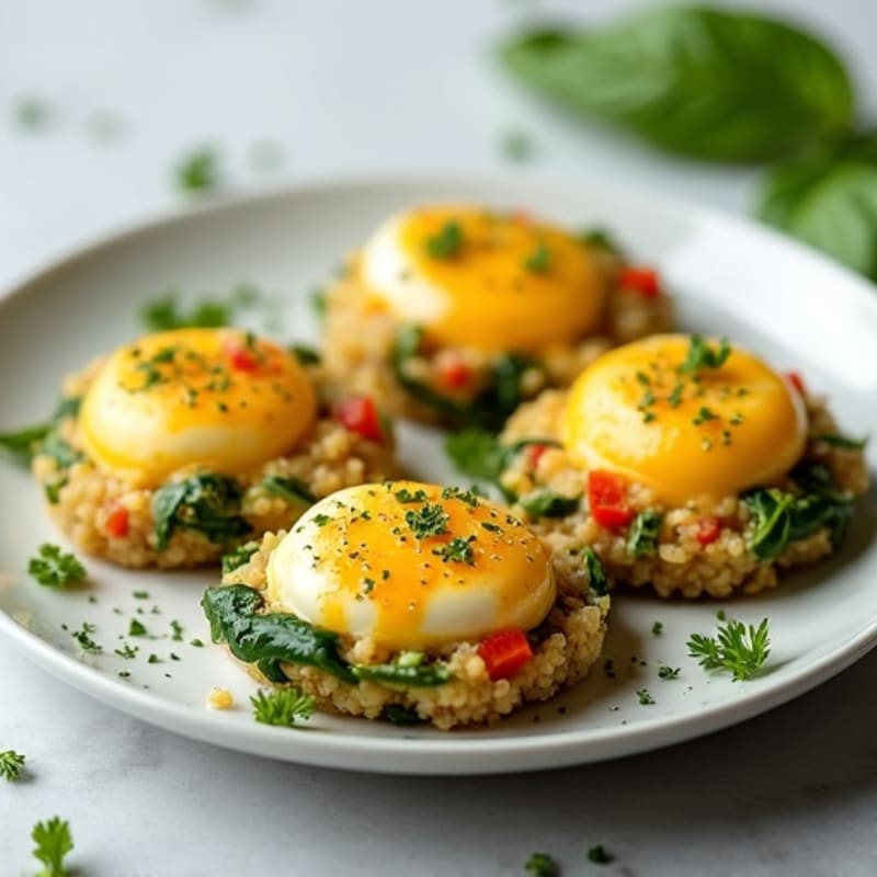 Fluffy Baked Egg White Bites with Fresh Herbs
