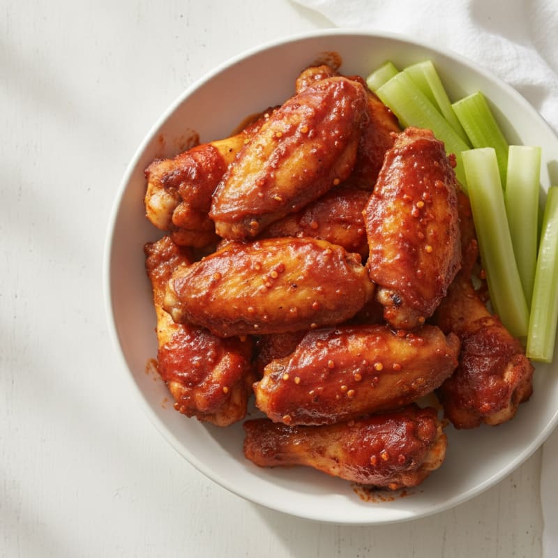 Spicy BBQ Glazed Chicken Wings