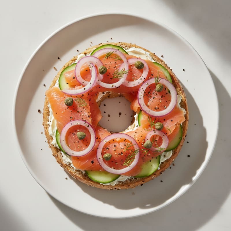 High-Protein Smoked Salmon Bagel