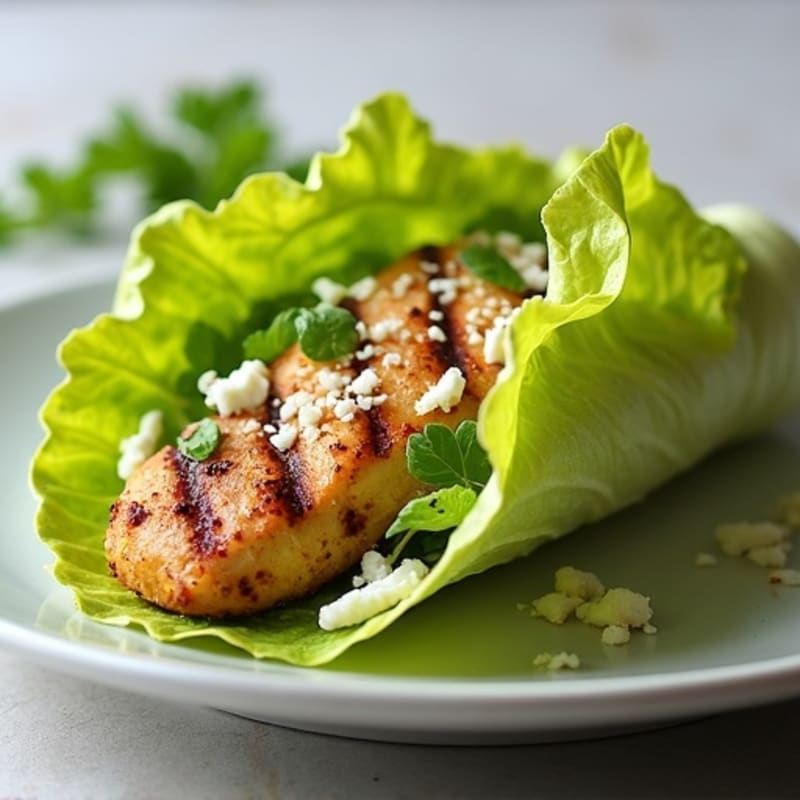 Crispy Grilled Chicken Caesar Lettuce Wrap