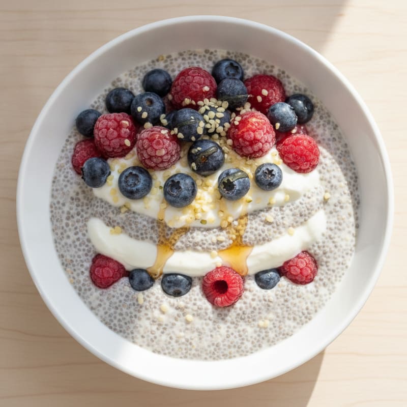 Berry Chia Seed Pudding Parfait