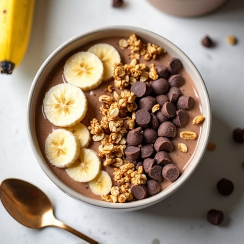 Protein-Packed Chocolate Chip Cookie Dough Smoothie Bowl
