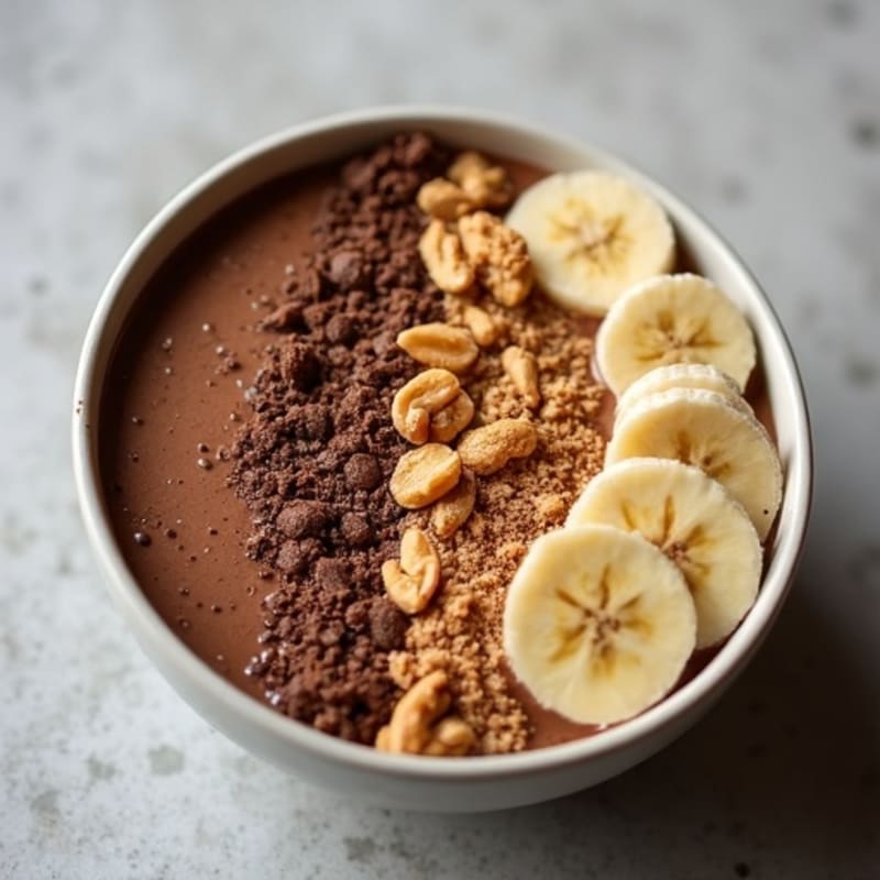 Thick Chocolate Peanut Butter Smoothie Bowl