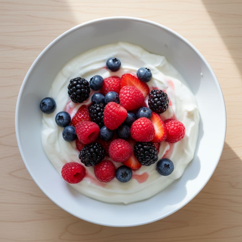 Vanilla Protein Yogurt with Mixed Berries