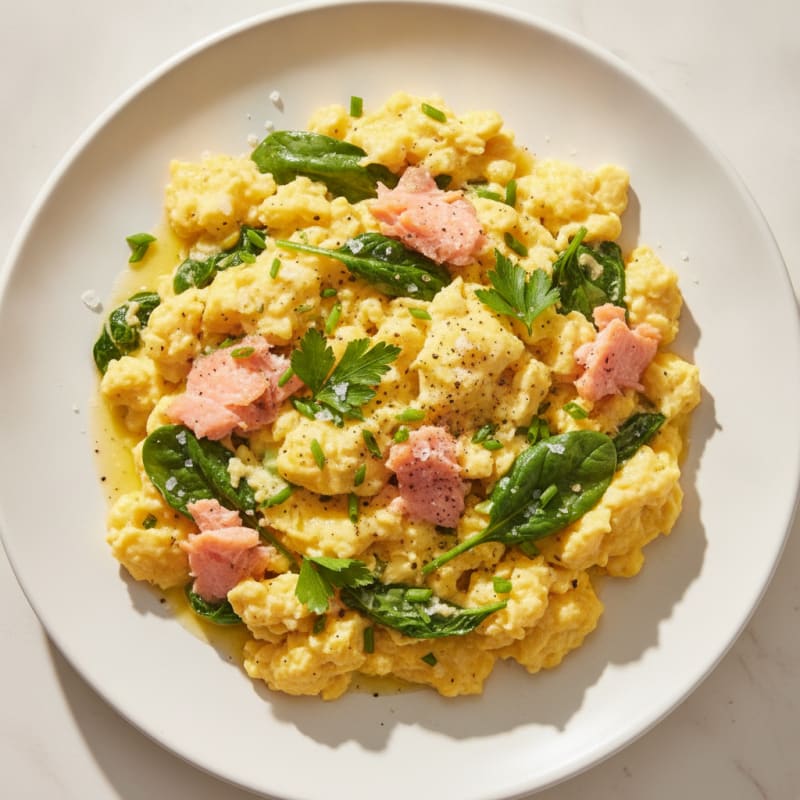 Fluffy Scrambled Eggs with Fresh Herbs
