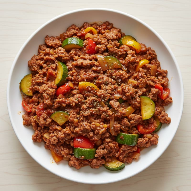 Savory Ground Beef and Vegetable Skillet