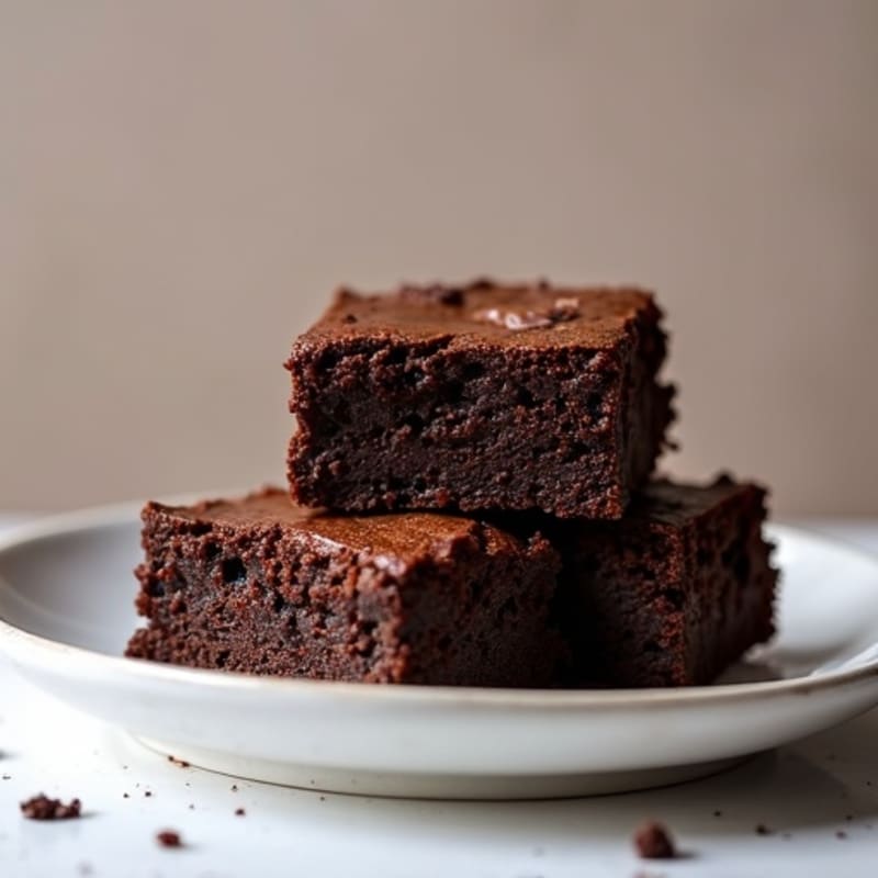 Healthy Fudgy Dark Chocolate Brownies