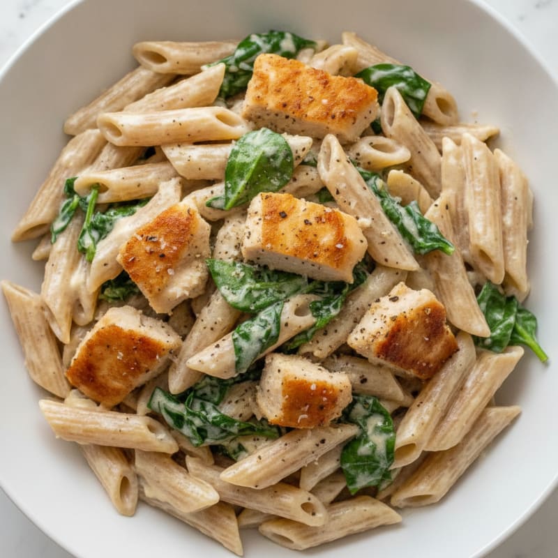Garlic Parmesan Chicken Alfredo Pasta