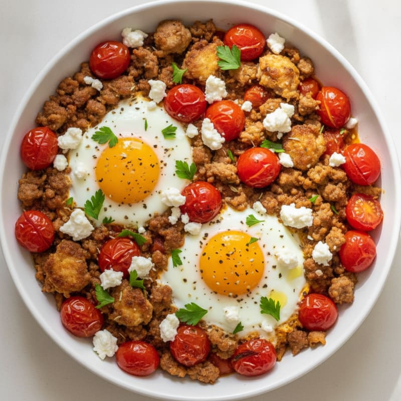 Baked Eggs with Roasted Tomatoes