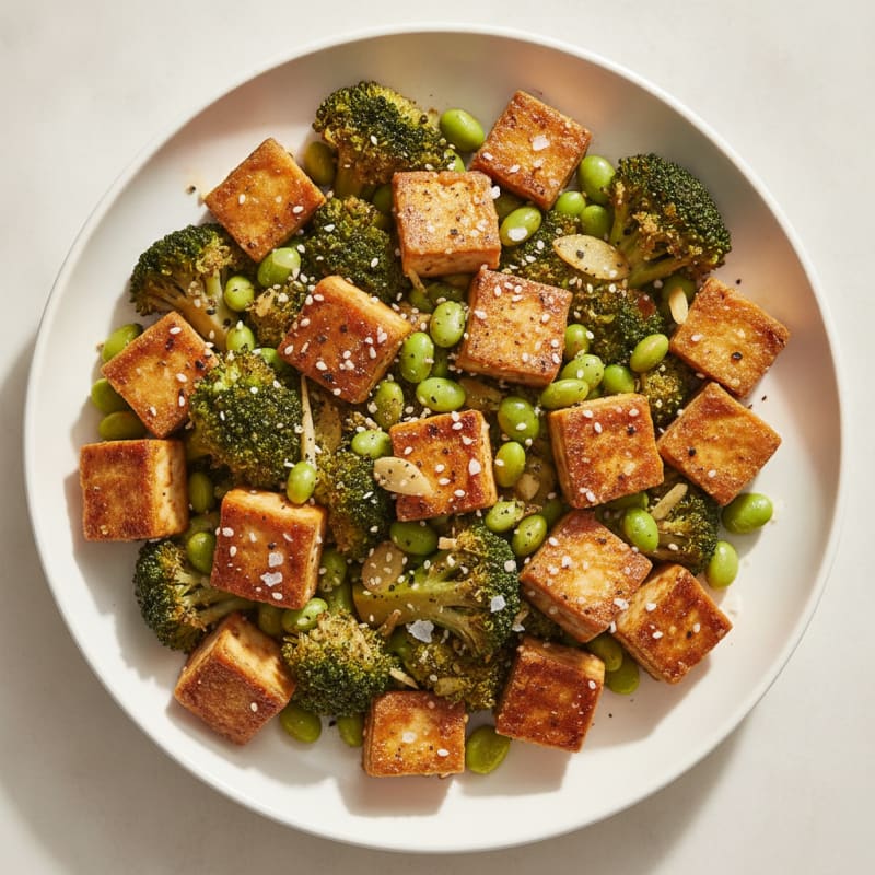 Sesame Tofu Stir-Fry with Broccoli