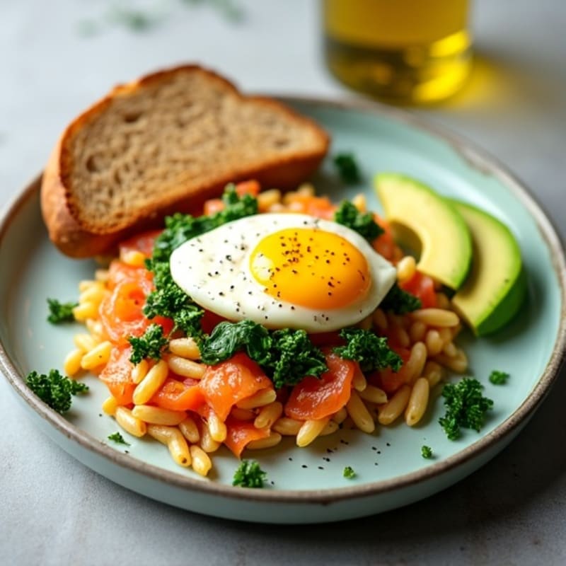 Smoked Salmon Scramble with Creamy Cottage Cheese and Spinach