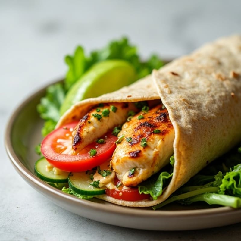 Herb-Grilled Chicken and Fresh Veggie Wrap