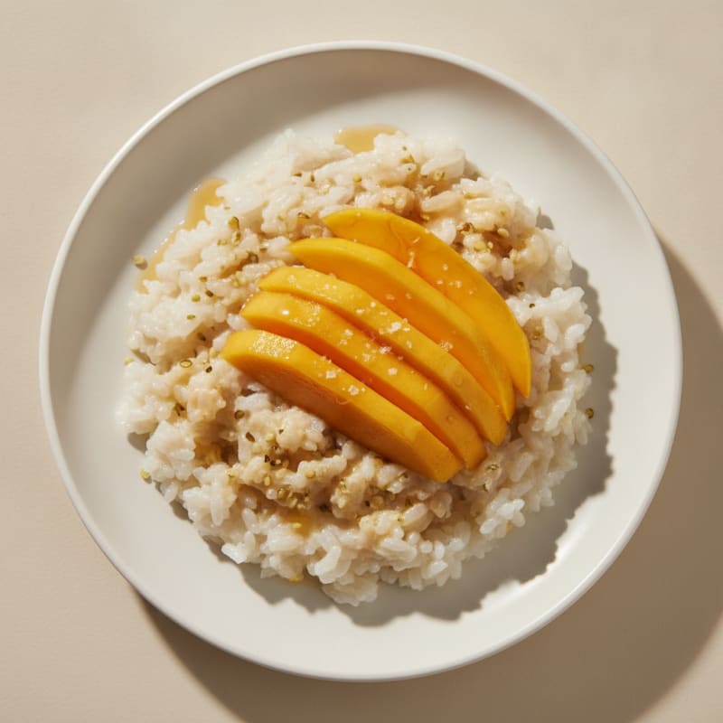 Coconut Sticky Rice with Fresh Mango