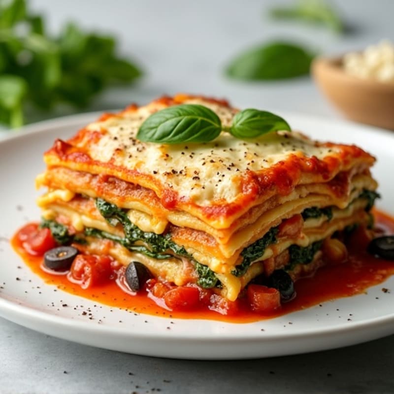 Healthy Ground Turkey Lasagna Bake with Creamy Ricotta and Spinach