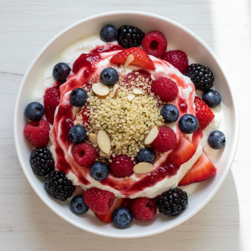 Creamy Greek Yogurt Protein Parfait with Mixed Berries