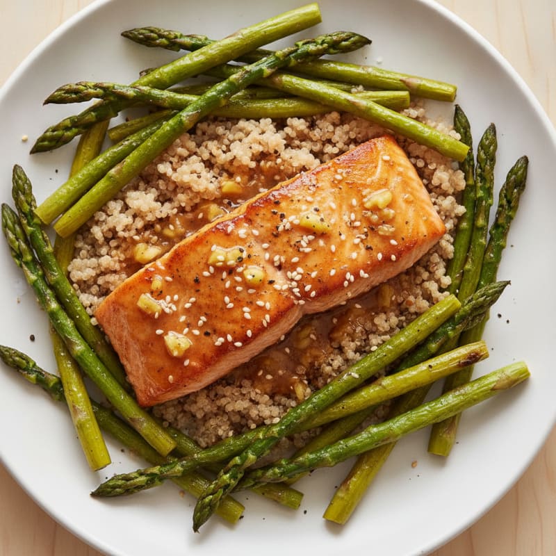 Sesame-Ginger Salmon with Roasted Asparagus