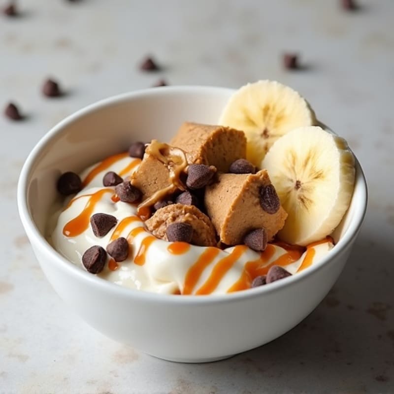Chocolate Chip Protein Cookie Dough Yogurt Bowl