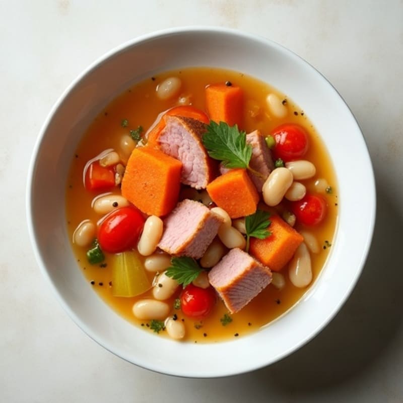 Hearty Smoked Ham and White Bean Soup