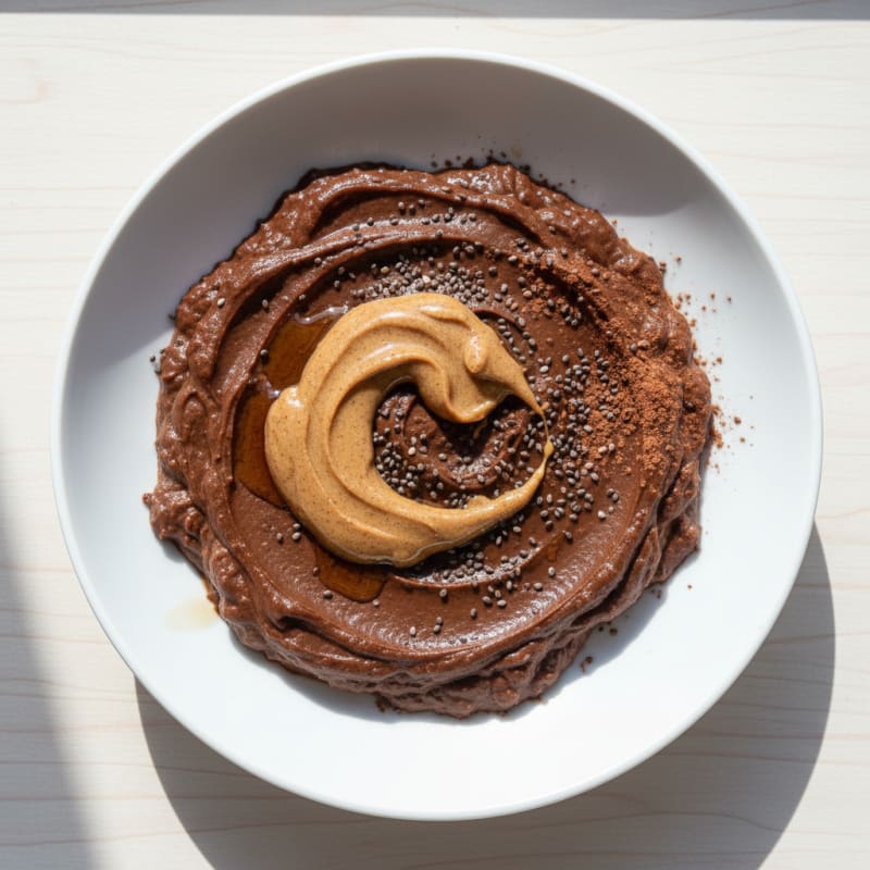 Creamy Vegan Chocolate Protein Pudding with Chia Seeds