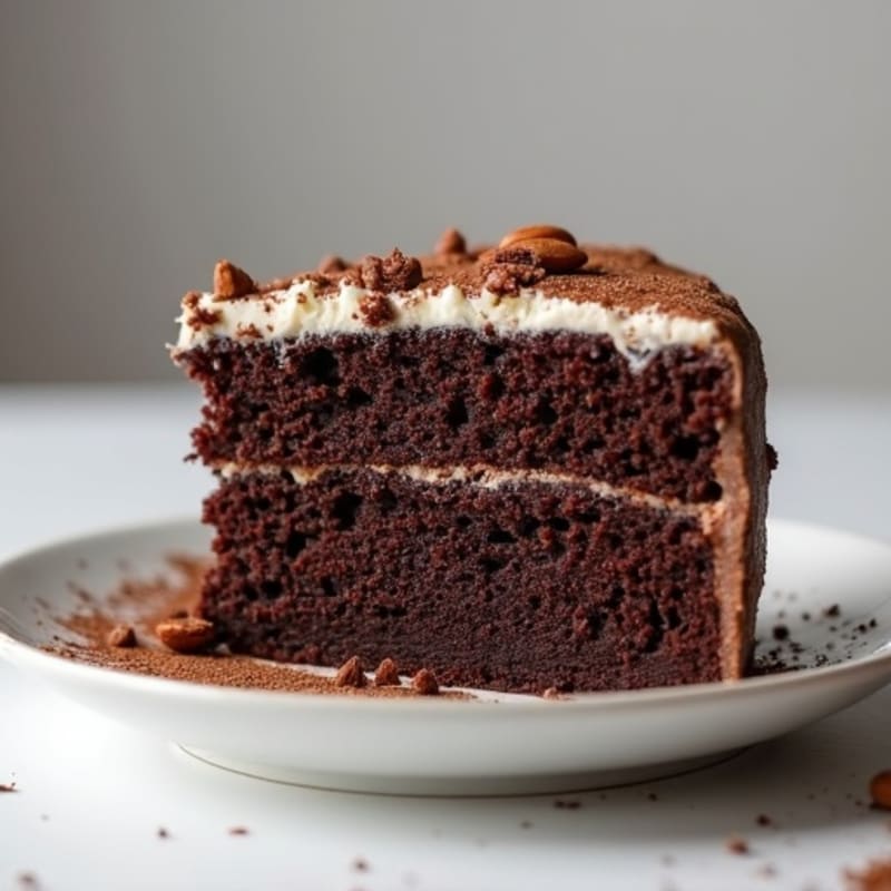 Protein-Rich Dark Chocolate Almond Flour Cake