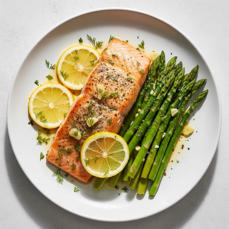 Lemon-Herb Roasted Salmon with Asparagus
