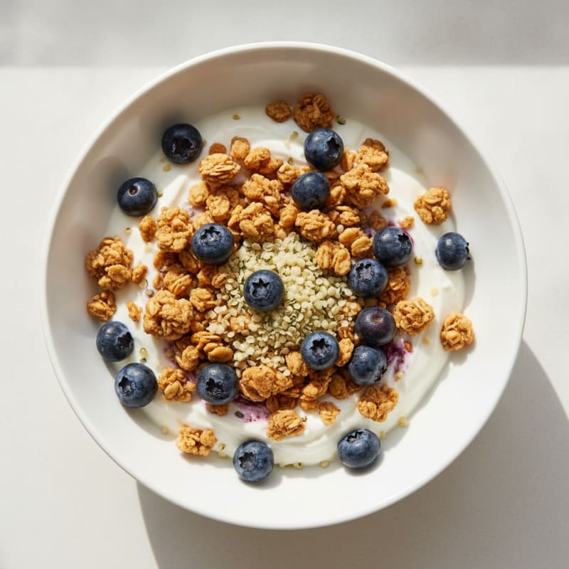 Greek Yogurt Parfait with Protein Granola and Berries