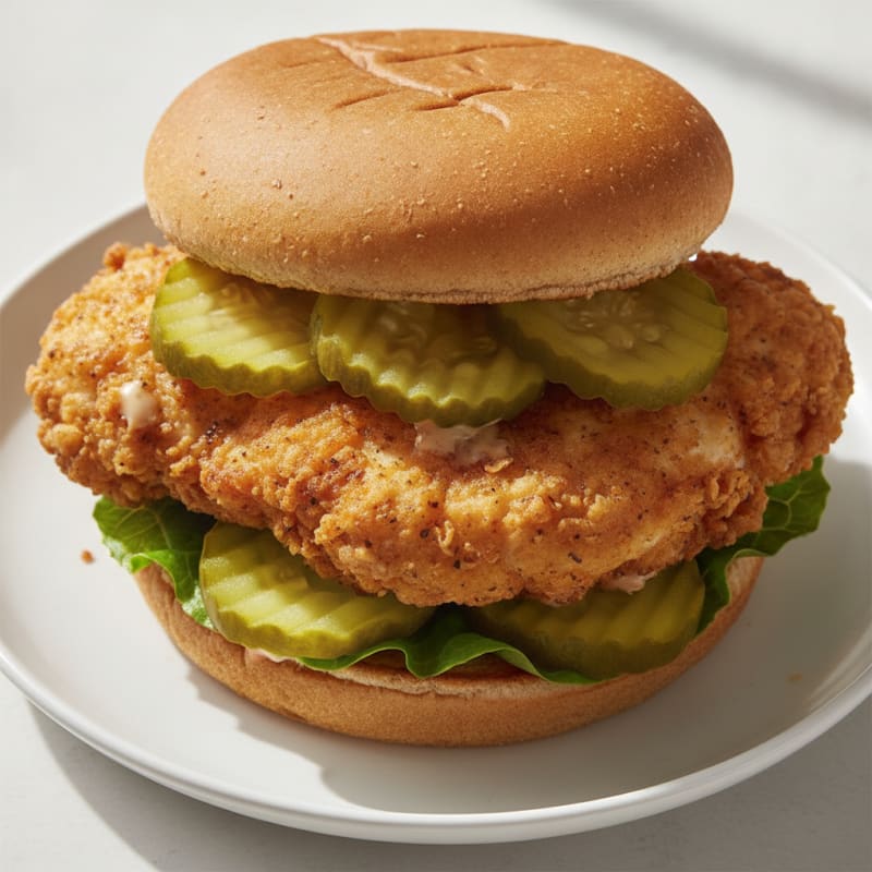 Buttermilk Fried Chicken Sandwich with Pickles