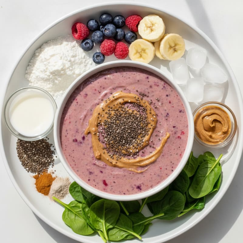 Berry Banana Protein Power Shake