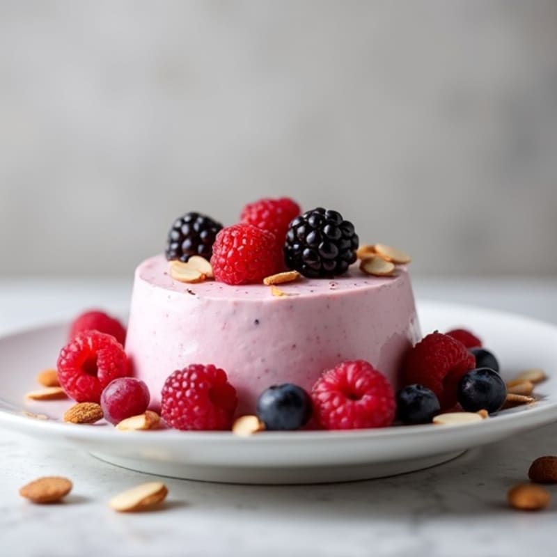 Silky Greek Yogurt Protein Mousse with Berries