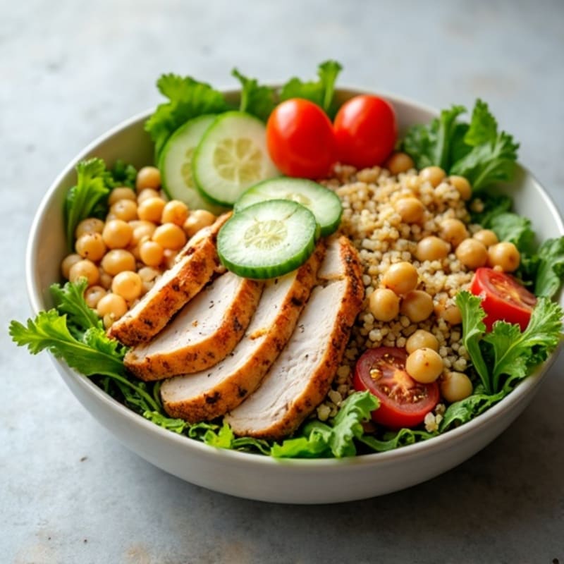 Grilled Turkey Breast Salad with Quinoa and Lemon Vinaigrette