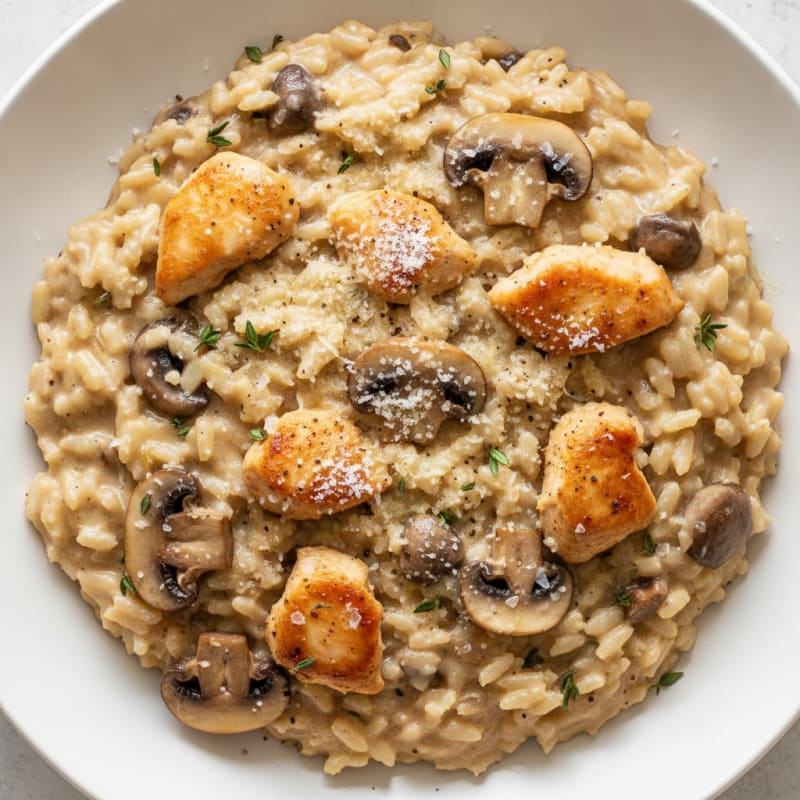 Creamy Parmesan Mushroom Risotto