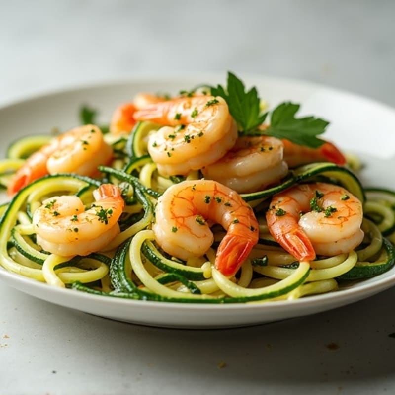 Lemon-Garlic Butter Shrimp with Fresh Herb Zoodles