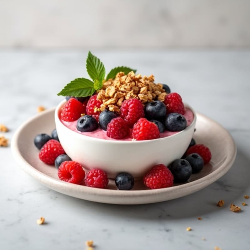 Greek Yogurt with Berries and Crunchy Granola