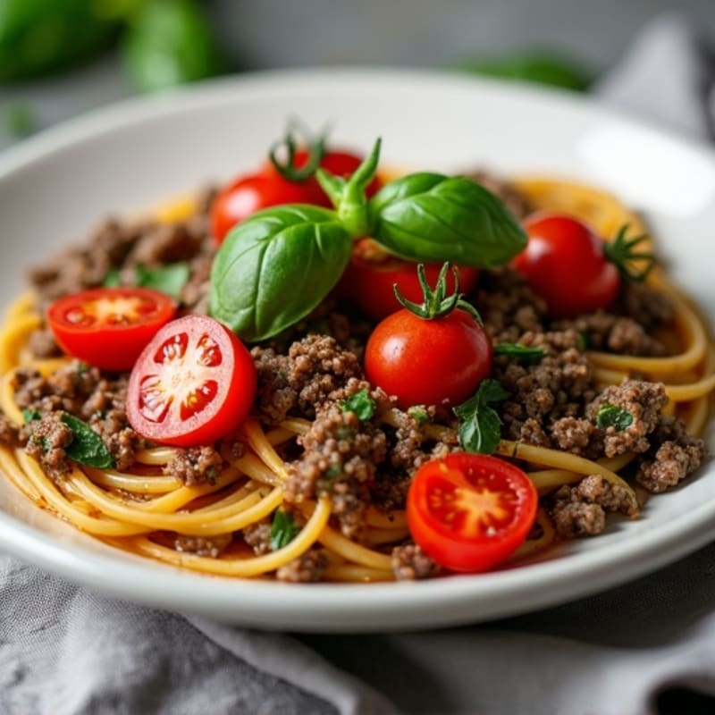 Ground Beef and Tomato Skillet with Fresh Herbs
