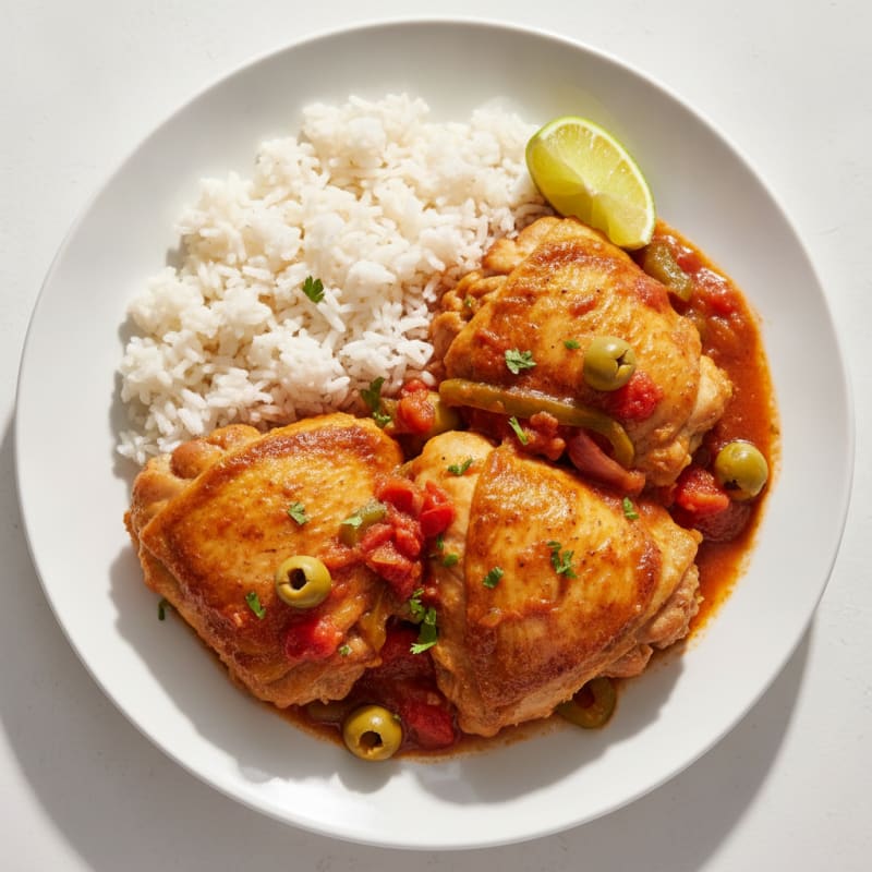 Dominican Braised Chicken with Rice