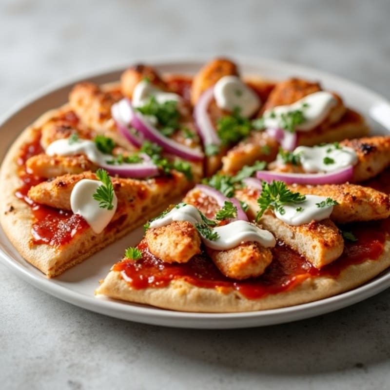 Grilled BBQ Ranch Chicken Flatbread Pizza
