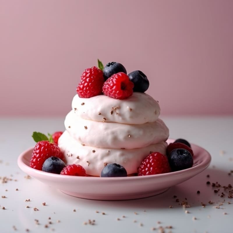 Silky Protein Greek Yogurt Mousse with Mixed Berries