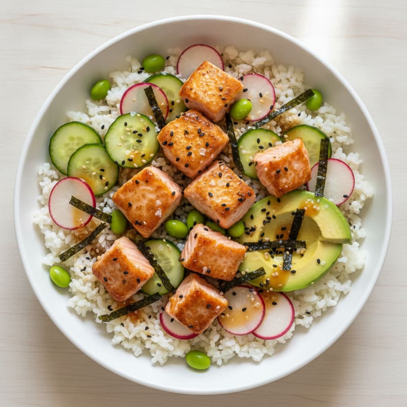 Salmon Sushi Rice Bowl