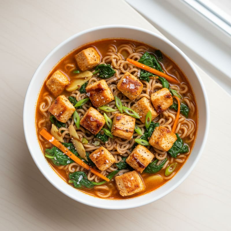 Sriracha Chicken Ramen Soup